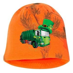 St Patrick's Day Green Garbage Truck Boy Kids Kati - Camo Knit Beanie