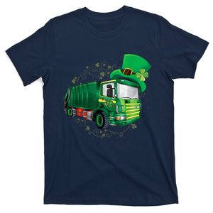 St Patrick's Day Green Garbage Truck Boy Kids T-Shirt