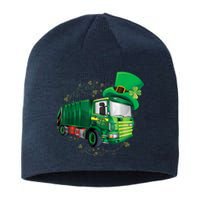 St Patrick's Day Green Garbage Truck Boy Kids Sustainable Beanie