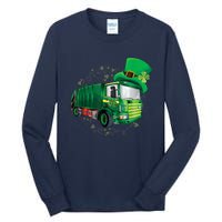 St Patrick's Day Green Garbage Truck Boy Kids Tall Long Sleeve T-Shirt