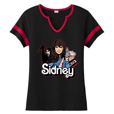 Hello Sidney Phone Call Scary Movie Ladies Halftime Notch Neck Tee