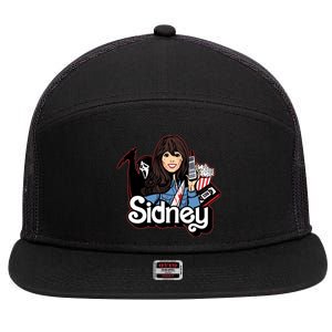 Hello Sidney Phone Call Scary Movie 7 Panel Mesh Trucker Snapback Hat