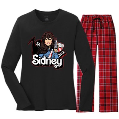 Hello Sidney Phone Call Scary Movie Women's Long Sleeve Flannel Pajama Set 