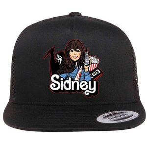 Hello Sidney Phone Call Scary Movie Flat Bill Trucker Hat