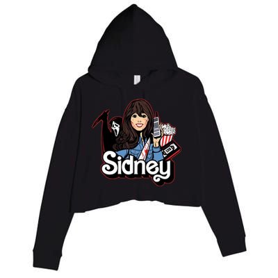 Hello Sidney Phone Call Scary Movie Crop Fleece Hoodie