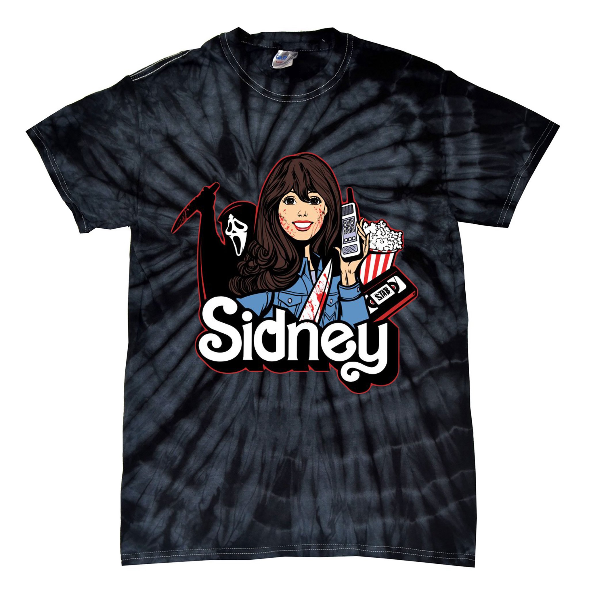 Hello Sidney Phone Call Scary Movie Tie-Dye T-Shirt