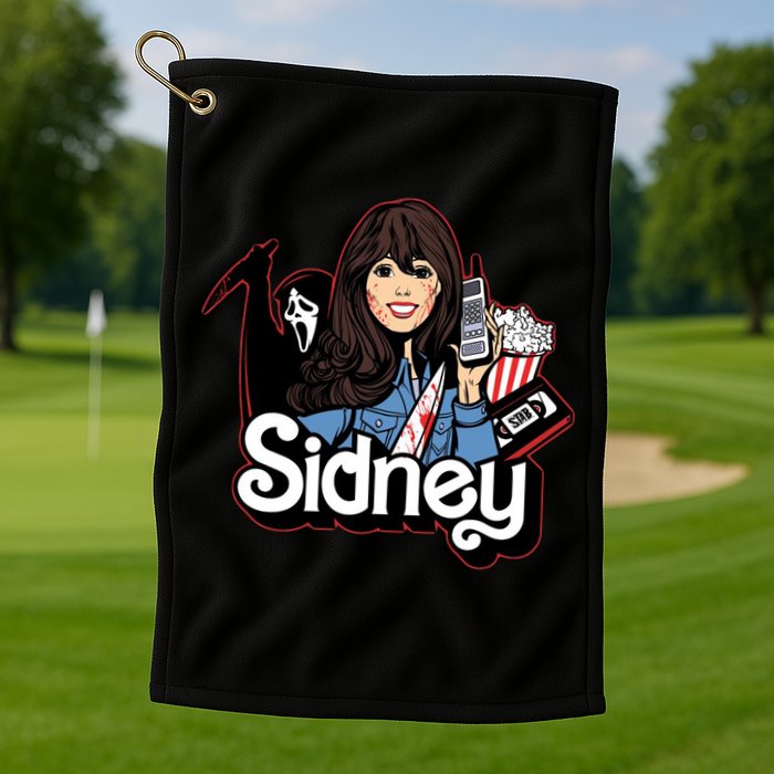 Hello Sidney Phone Call Scary Movie Golf Towel