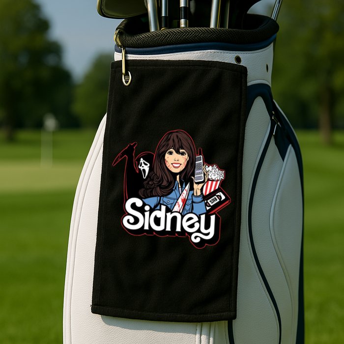 Hello Sidney Phone Call Scary Movie Golf Towel