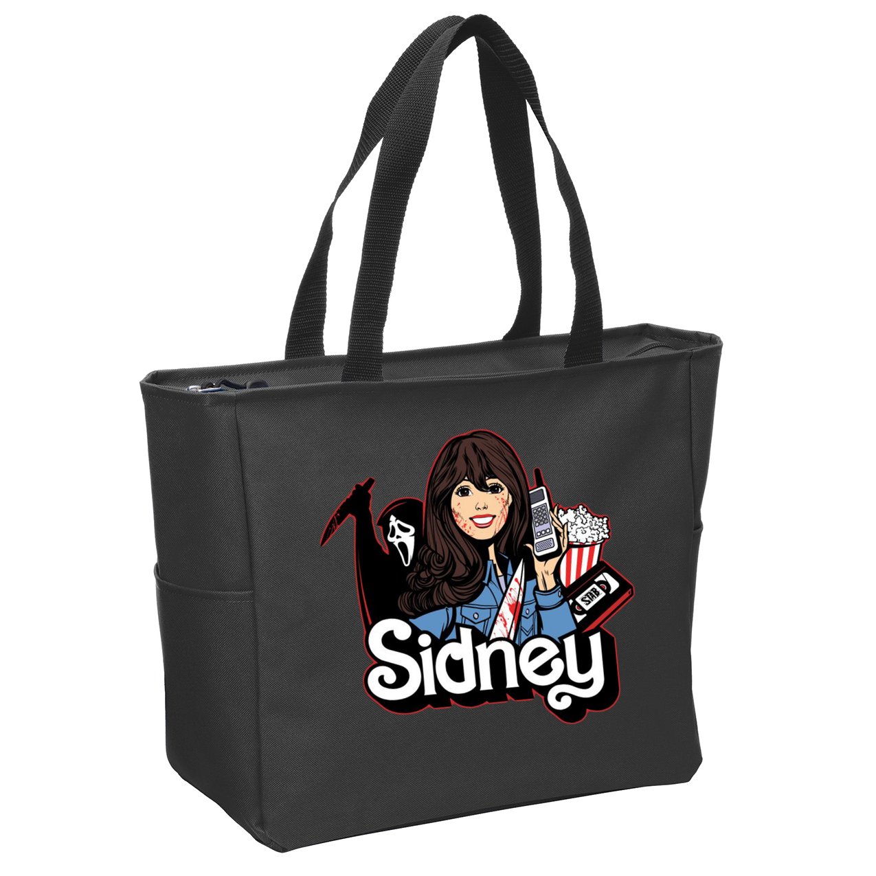 Hello Sidney Phone Call Scary Movie Zip Tote Bag