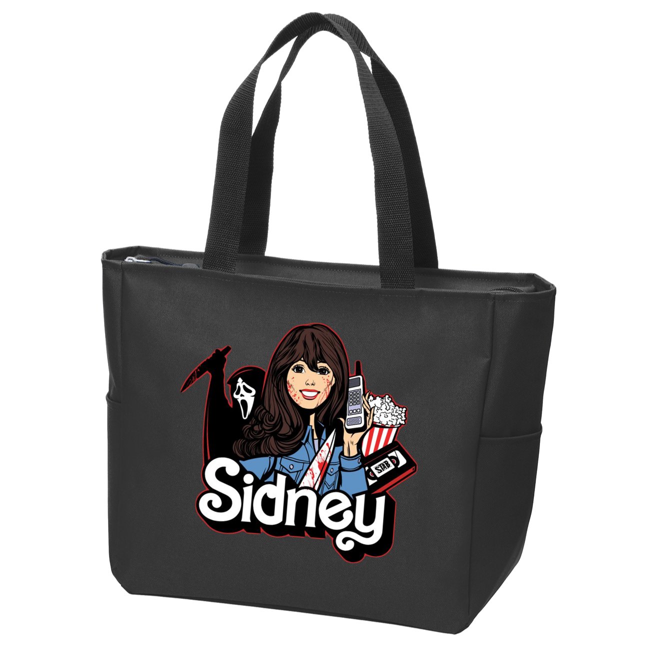 Hello Sidney Phone Call Scary Movie Zip Tote Bag