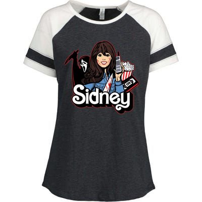 Hello Sidney Phone Call Scary Movie Enza Ladies Jersey Colorblock Tee