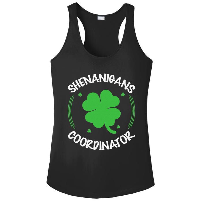 Happy St Patricks Day Birthday Shamrock Bday Party Ladies PosiCharge Competitor Racerback Tank