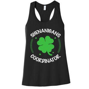 Happy St Patricks Day Birthday Shamrock Bday Party Women's Racerback Tank