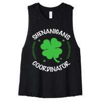 Happy St Patricks Day Birthday Shamrock Bday Party Women's Racerback Cropped Tank