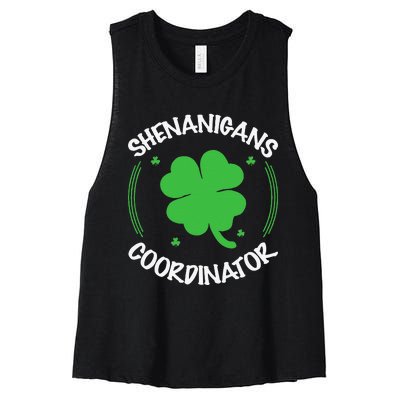 Happy St Patricks Day Birthday Shamrock Bday Party Women's Racerback Cropped Tank