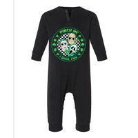 Horror Shamrock Pinch Me Happy St PatrickS Day Dare You Infant Fleece One Piece