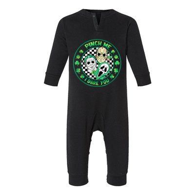 Horror Shamrock Pinch Me Happy St PatrickS Day Dare You Infant Fleece One Piece