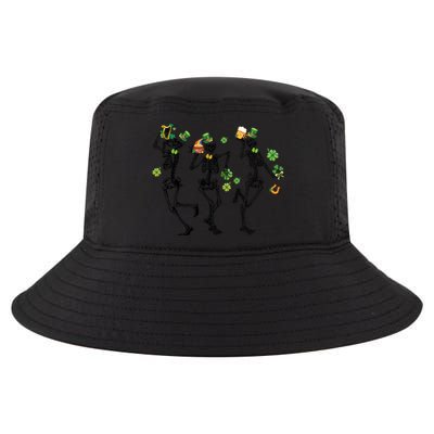 Happy St Patrick Day Dancing Skeleton Leprechauns Funny Great Gift Cool Comfort Performance Bucket Hat