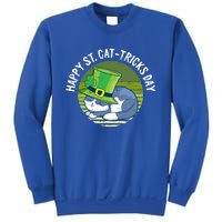 Happy St Patricks Day Retro Shamrock Cat Lover Irish Funny Gift Sweatshirt