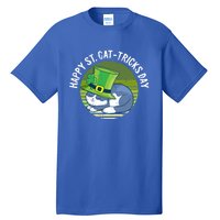 Happy St Patricks Day Retro Shamrock Cat Lover Irish Funny Gift Tall T-Shirt