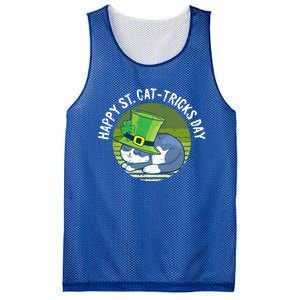 Happy St Patricks Day Retro Shamrock Cat Lover Irish Funny Gift Mesh Reversible Basketball Jersey Tank