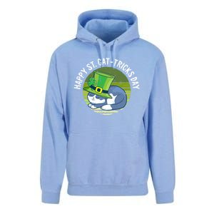 Happy St Patricks Day Retro Shamrock Cat Lover Irish Funny Gift Unisex Surf Hoodie