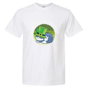 Happy St Patricks Day Retro Shamrock Cat Lover Irish Funny Gift Garment-Dyed Heavyweight T-Shirt