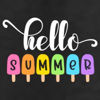 Hello Summer Popsicles Cute Pastel Graphic Design Cute Gift 7 Panel Mesh Trucker Snapback Hat