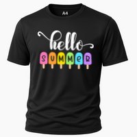 Hello Summer Popsicles Cute Pastel Graphic Design Cute Gift Cooling Performance Crew T-Shirt