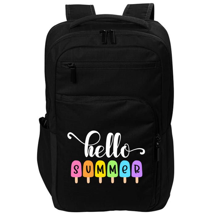 Hello Summer Popsicles Cute Pastel Graphic Design Cute Gift Impact Tech Backpack