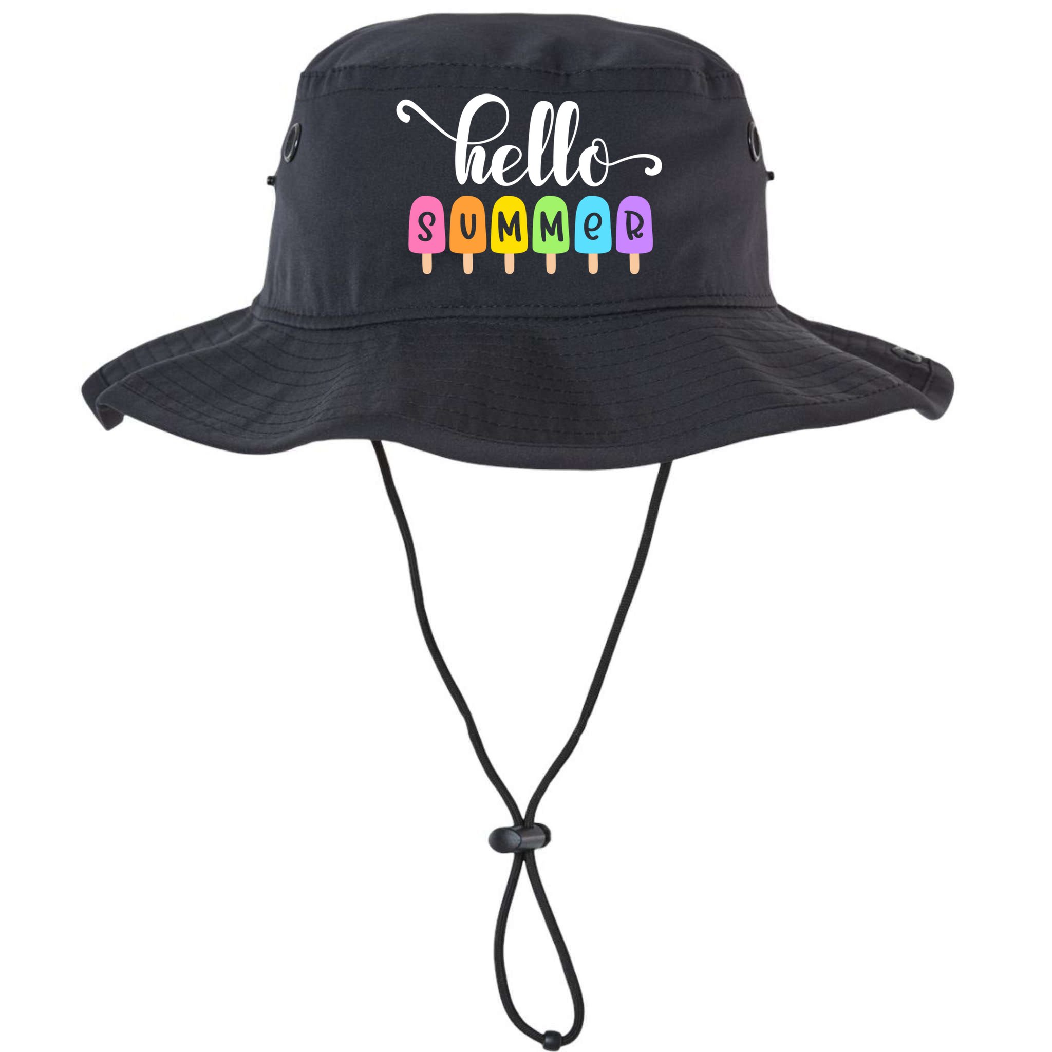 Hello Summer Popsicles Cute Pastel Graphic Design Cute Gift Bucket Hat