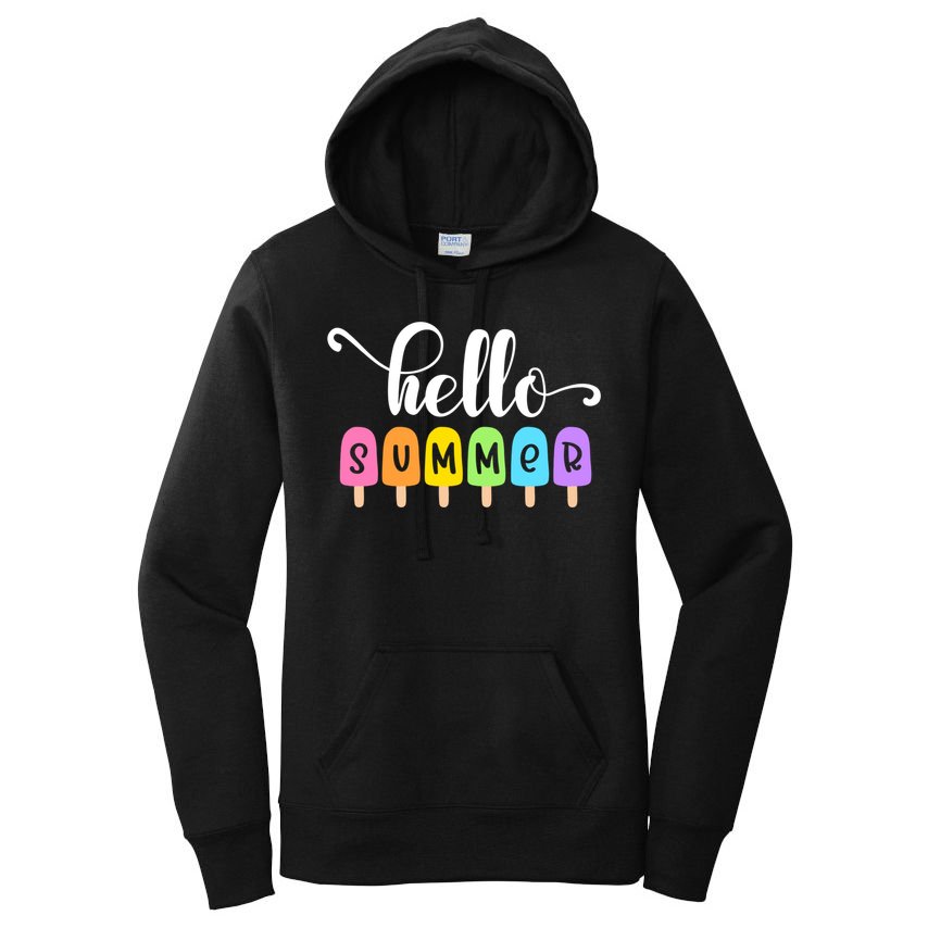 Hello Summer Popsicles Cute Pastel Graphic Design Cute Gift Women's Pullover Hoodie
