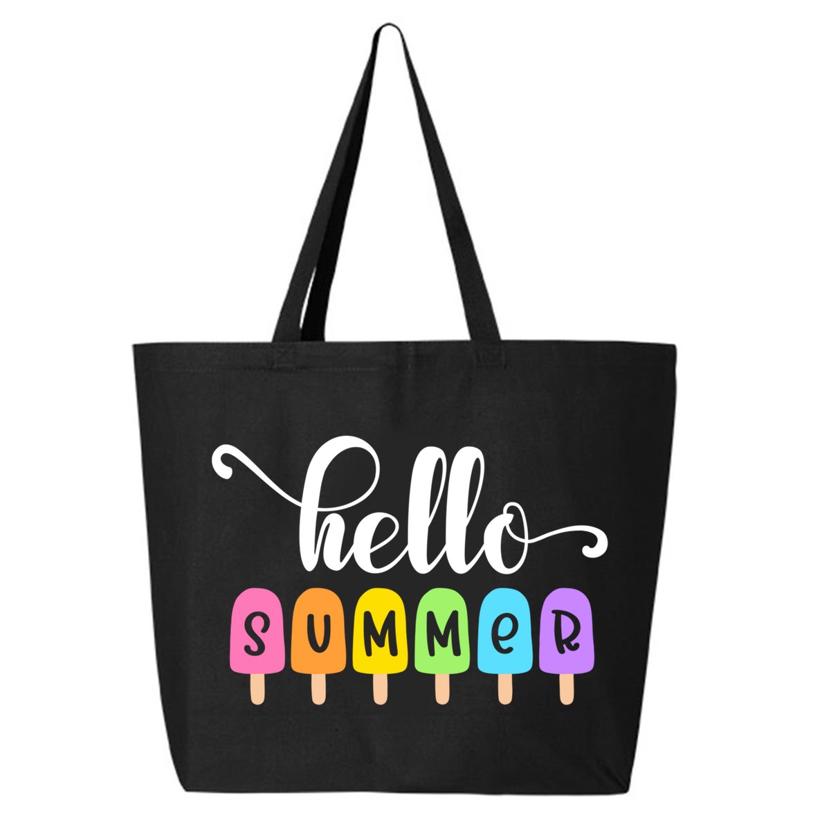 Hello Summer Popsicles Cute Pastel Graphic Design Cute Gift 25L Jumbo Tote