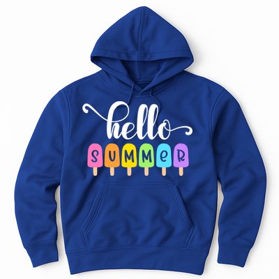 Hello Summer Popsicles Cute Pastel Graphic Design Cute Gift Hoodie