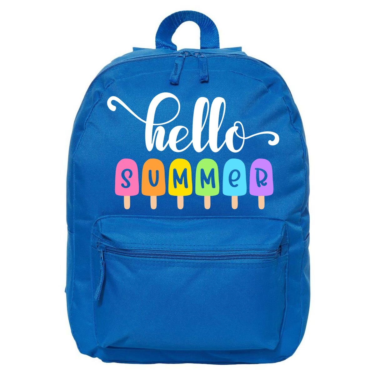 Hello Summer Popsicles Cute Pastel Graphic Design Cute Gift 16 in Basic Backpack