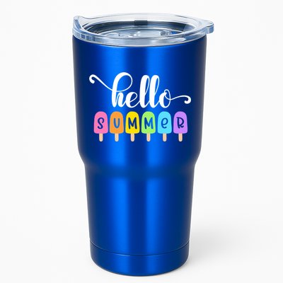 Hello Summer Popsicles Cute Pastel Graphic Design Cute Gift Tumbler