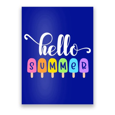 Hello Summer Popsicles Cute Pastel Graphic Design Cute Gift Poster
