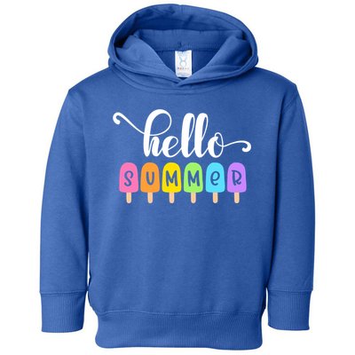 Hello Summer Popsicles Cute Pastel Graphic Design Cute Gift Toddler Hoodie