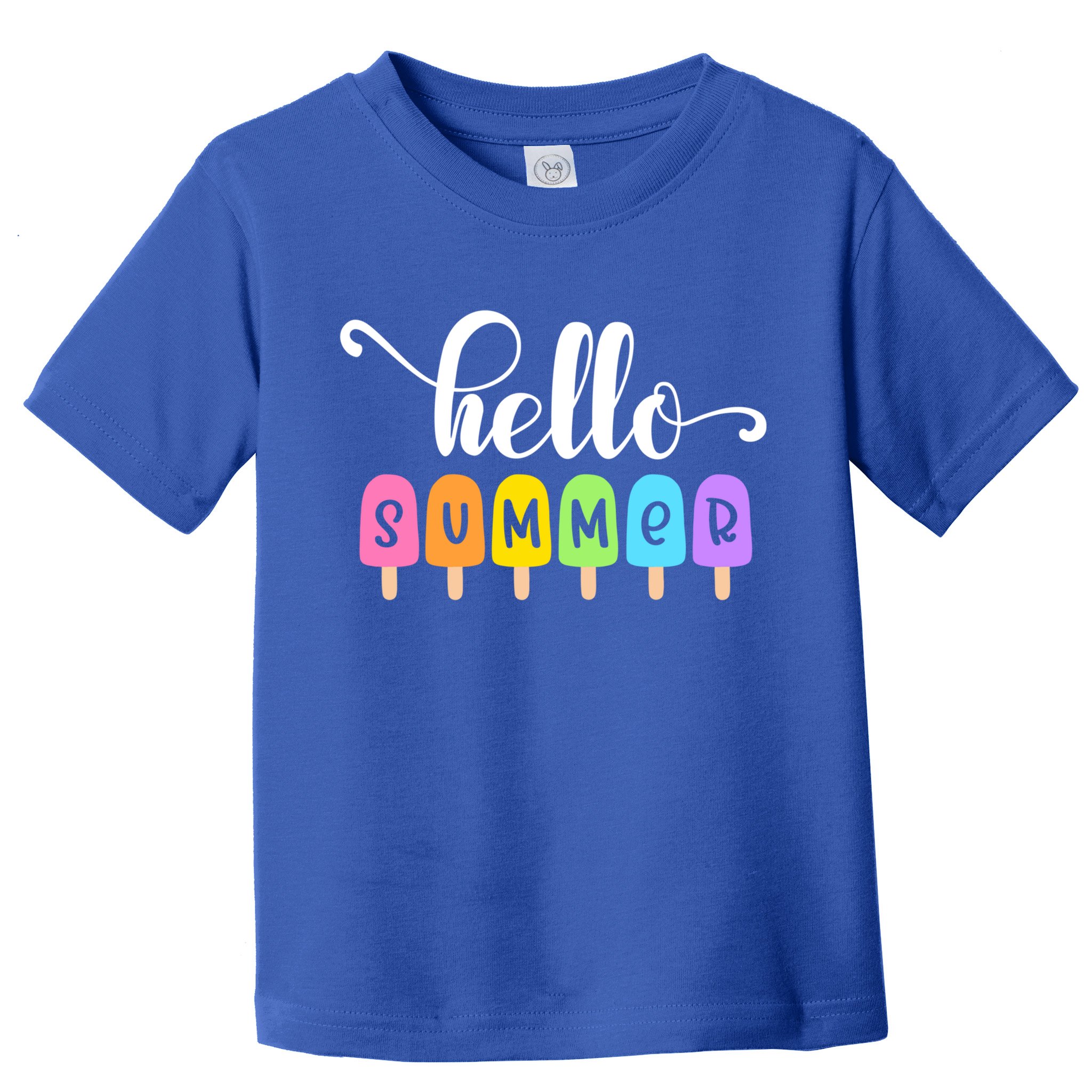 Hello Summer Popsicles Cute Pastel Graphic Design Cute Gift Toddler T-Shirt