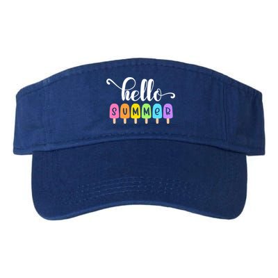 Hello Summer Popsicles Cute Pastel Graphic Design Cute Gift Visor