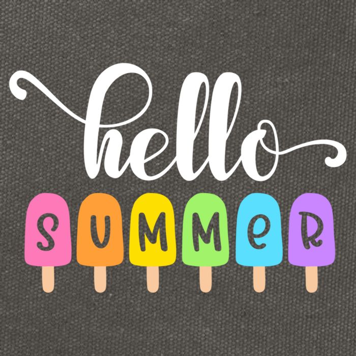 Hello Summer Popsicles Cute Pastel Graphic Design Cute Gift Cotton Canvas Backpack