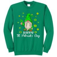 Happy St Patrick's Day Cute Gnome Tie Dye Shamrock Clover Sweatshirt