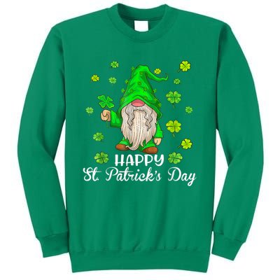 Happy St Patrick's Day Cute Gnome Tie Dye Shamrock Clover Sweatshirt