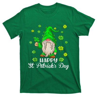 Happy St Patrick's Day Cute Gnome Tie Dye Shamrock Clover T-Shirt