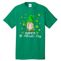 Happy St Patrick's Day Cute Gnome Tie Dye Shamrock Clover Tall T-Shirt