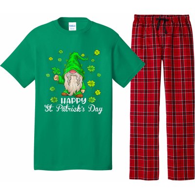 Happy St Patrick's Day Cute Gnome Tie Dye Shamrock Clover Pajama Set