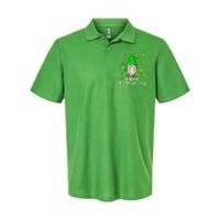 Happy St Patrick's Day Cute Gnome Tie Dye Shamrock Clover Softstyle Adult Sport Polo