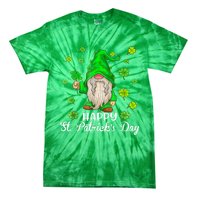 Happy St Patrick's Day Cute Gnome Tie Dye Shamrock Clover Tie-Dye T-Shirt