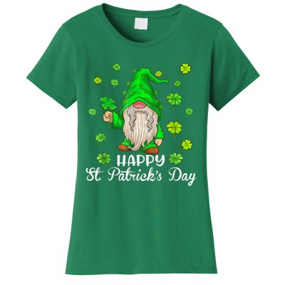 Happy St Patrick's Day Cute Gnome Tie Dye Shamrock Clover Women's T-Shirt