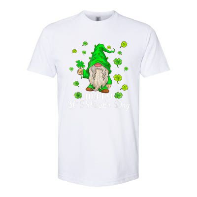 Happy St Patrick's Day Cute Gnome Tie Dye Shamrock Clover Softstyle CVC T-Shirt